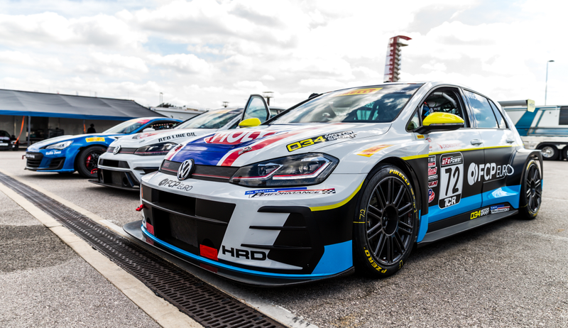 If only rental cars came with those fender flares. Two Golf GTI TCRs on the grid next to a TC-class Subaru BRZ tS.